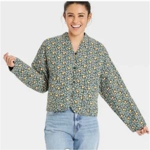 Universal Thread quilted floral jacket